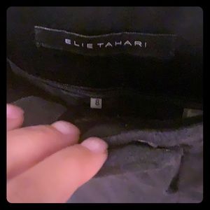 Charcoal gray wool full length culottes